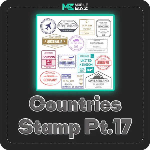 editable passport stamp PSD